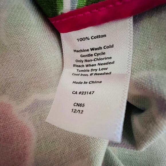 Talbots Skirt 6P Blue Red Floral Cotton Twill Casual Cottagecore - Picture 9 of 9